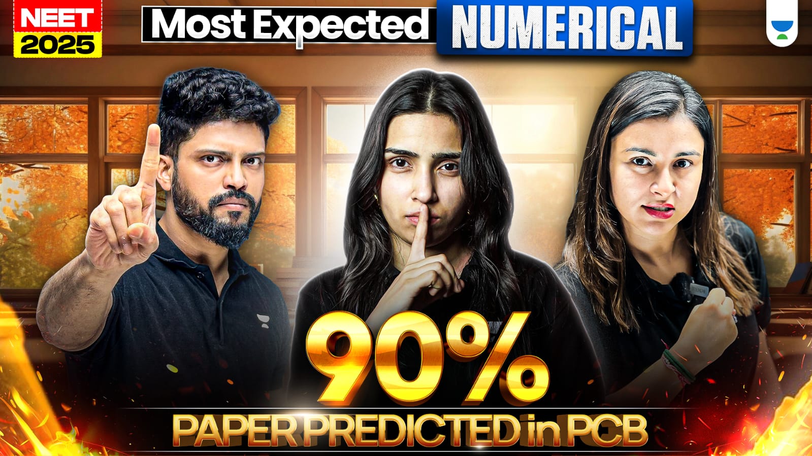 Unacademy YouTube thumbnail: NEET 2025 most expected numerical